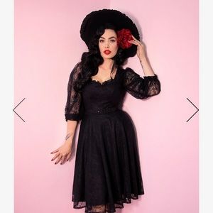 DECADENCE SWING DRESS IN BLACK - VIXEN